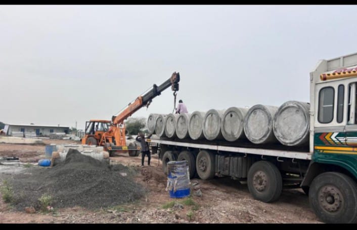 In-build RCC safety tank under construction, Partially built reinforced concrete safety tank