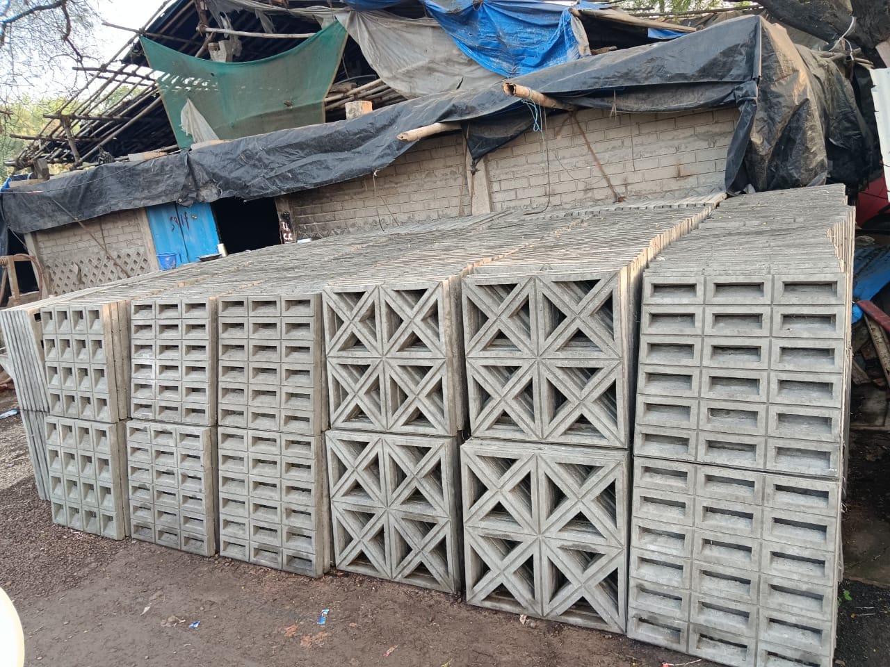 Precast RCC grill for windows or ventilation, Reinforced concrete grill design, Decorative RCC grill panel